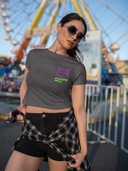 Pussy Power || Embroidered Crop Tee